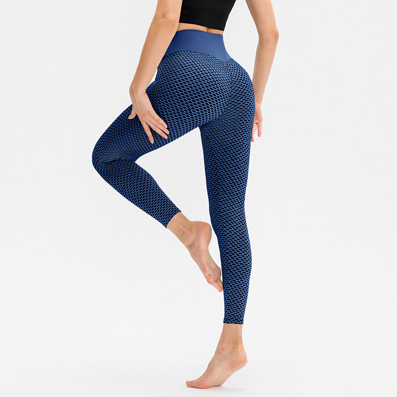 ZZAL High-Waisted Leggings Women's High Honeycomb Leggings Super Stretchy  Comfortable Abdominal Control Athletic Workout Pants (Size: XL, Colour:  Blue) : : Fashion